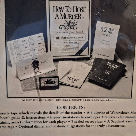 Vintage How To Host A Murder The Watersdown Affair Dinner Party Role Play NEW - Picture 3 of 6